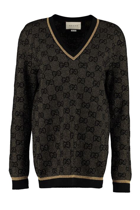 black gucci sweater|Gucci cropped sweater.